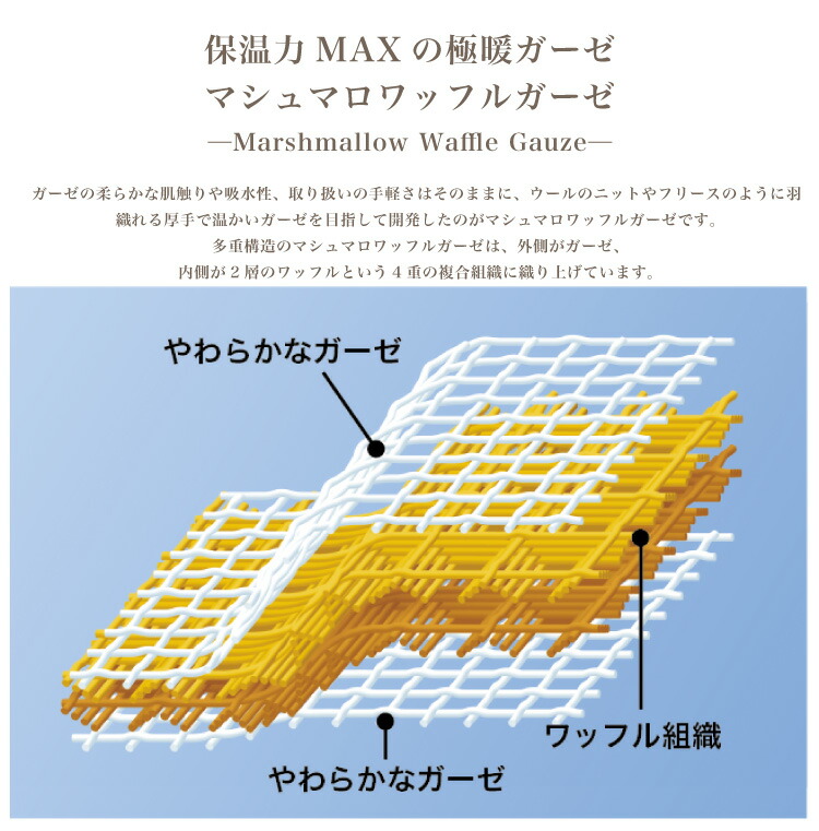【送料無料】(内野)UCHINOマシュマロワッフルガーゼレディストップス