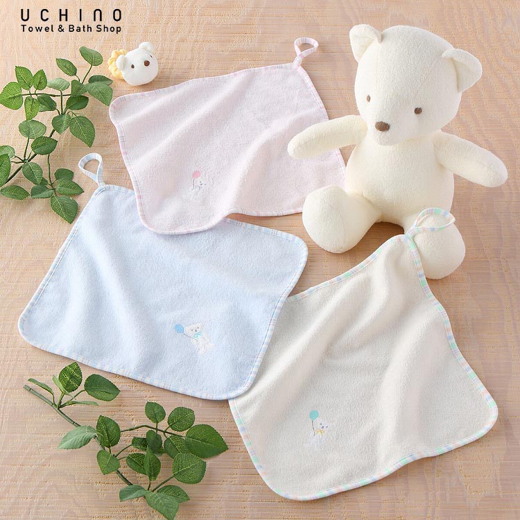UCHINO ふわふわステッチボーダー バスタオル UCHINO (SALE) ふわふわステッチボーダー ベビー バスタオル