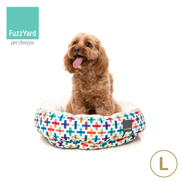 ファズヤード リバーシブルベッド ジェンガ(Lサイズ)【送料無料】FuzzYard 犬用 猫用 おしゃれ かわいい JENGA Coloirful crosses｜うちの子　お元気堂