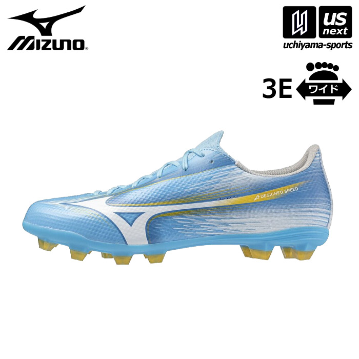ミズノ 【 MIZUNO 】 サッカー スパイク ミズノアルファ III SELECT 2026年春夏モデル 【 P1GA2665 MIZUNO ALPHA シューズ 部活動 練習 トレーニング 学生 3E ワイド 幅広 メンズ レディース ブルー 】 【翌日配達対象】【メール便不可】[自社]
