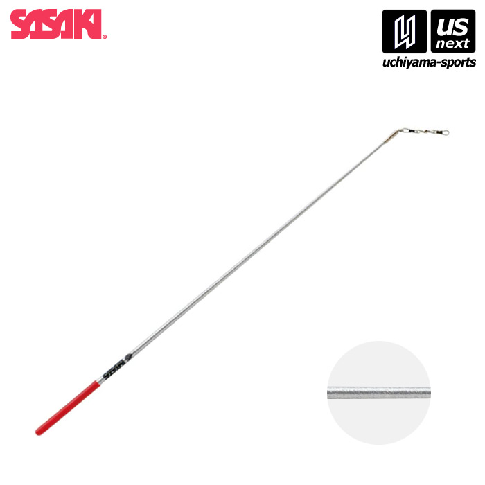 ササキ 【 SASAKI 】 新体操 ホログラムショートスティック シルバー/レッド M781HJKF 【メール便不可】[取り寄せ][自社]