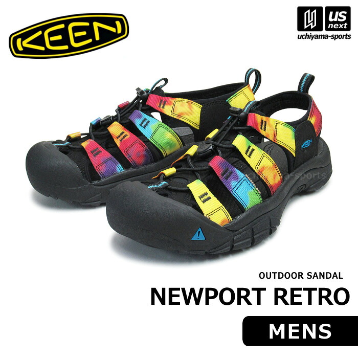 （国内正規品） KEEN キーン メンズ サンダル NEWPORT RETRO ニューポート レトロ 2025年春夏新色 【 1018804 アウトドアサンダル スポーツサンダル キャンプ 通勤 通学 男性 タイダイ 】 【翌日配達対象】【メール便不可】[自社]