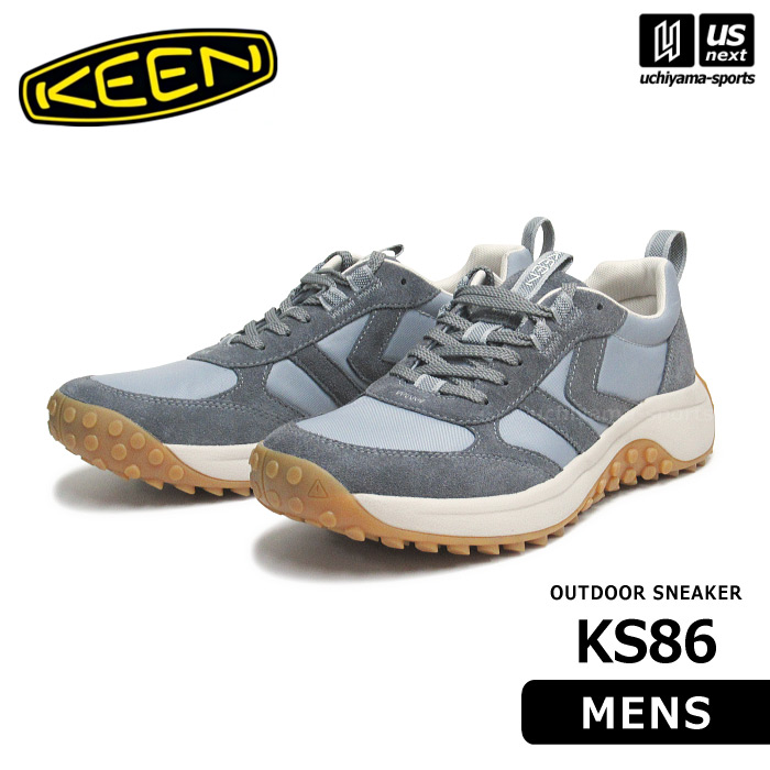 （国内正規品） KEEN キーン メンズ アウトドアスニーカー KS86 ケーエス エイティーシックス 2025年春夏新色 【 1030777 シューズ スニーカー キャンプ 通勤 通学 男性 グレー 】 【翌日配達対象】【メール便不可】[自社]