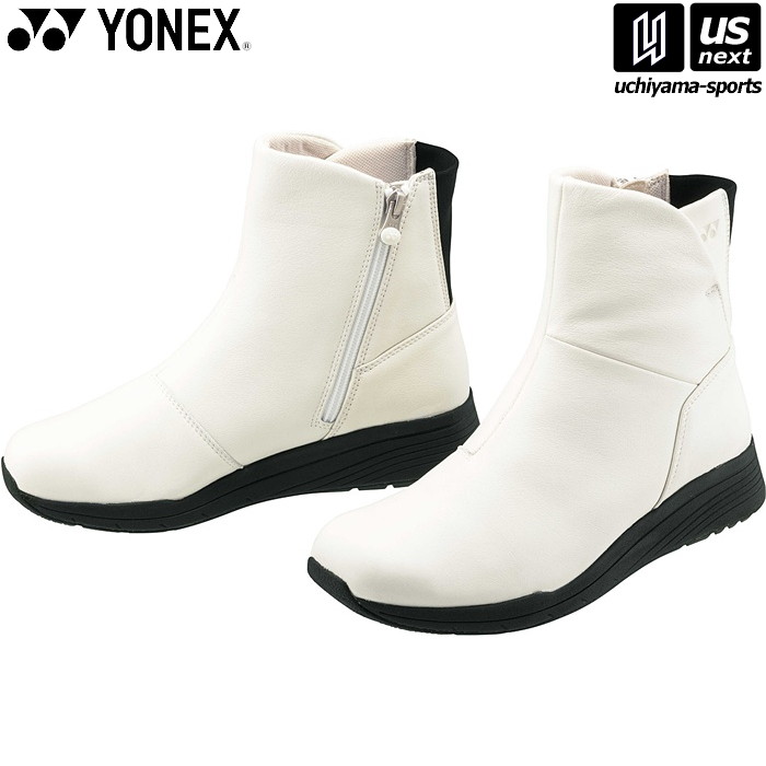 ヨネックス【 YONEX 】 レディース レザーブーツ パワークッション L124 ホワイト SHWL124 靴幅3.5E 2025年継続モデル 【 やわらかい 歩きやすい 撥水 】 【メール便不可】[取り寄せ][自社]