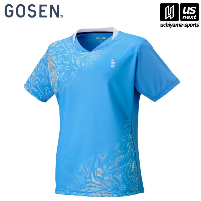 【新生活応援100円クーポン】ゴーセン【 GOSEN 】レディース ゲームシャツ ライトブルー【T2543 テニス バドミントン 公式 試合】 [M便 1/1][取り寄せ][自社]