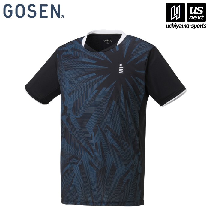 【新生活応援100円クーポン】ゴーセン【 GOSEN 】ユニ ゲームシャツ ブラック【T2552 テニス バドミントン 公式 試合】 [M便 1/1][取り寄せ][自社]