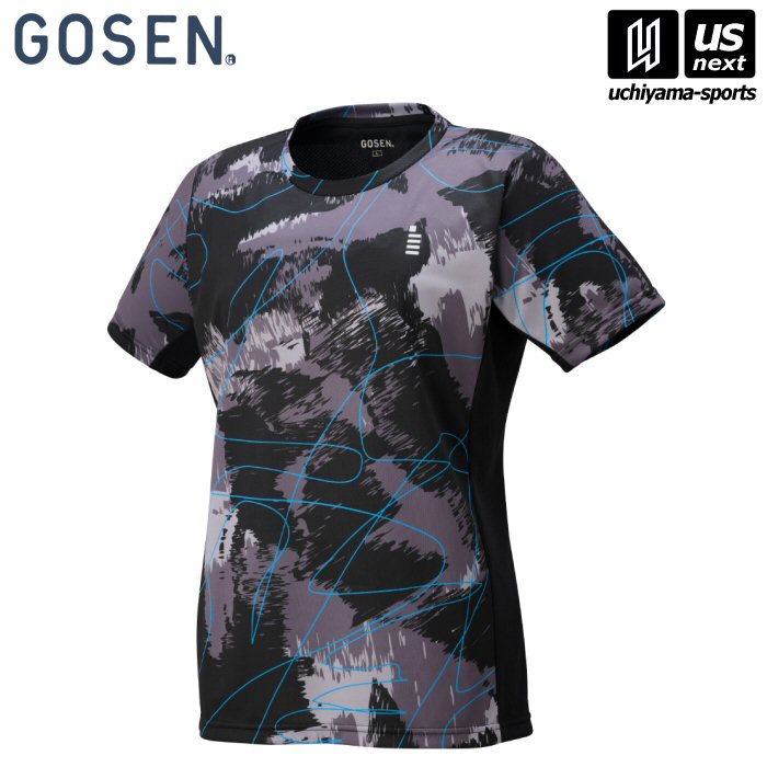 【新生活応援100円クーポン】ゴーセン【 GOSEN 】レディース ゲームシャツ ブラック【T2555 テニス バドミントン 公式 試合】 [M便 1/1][取り寄せ][自社]