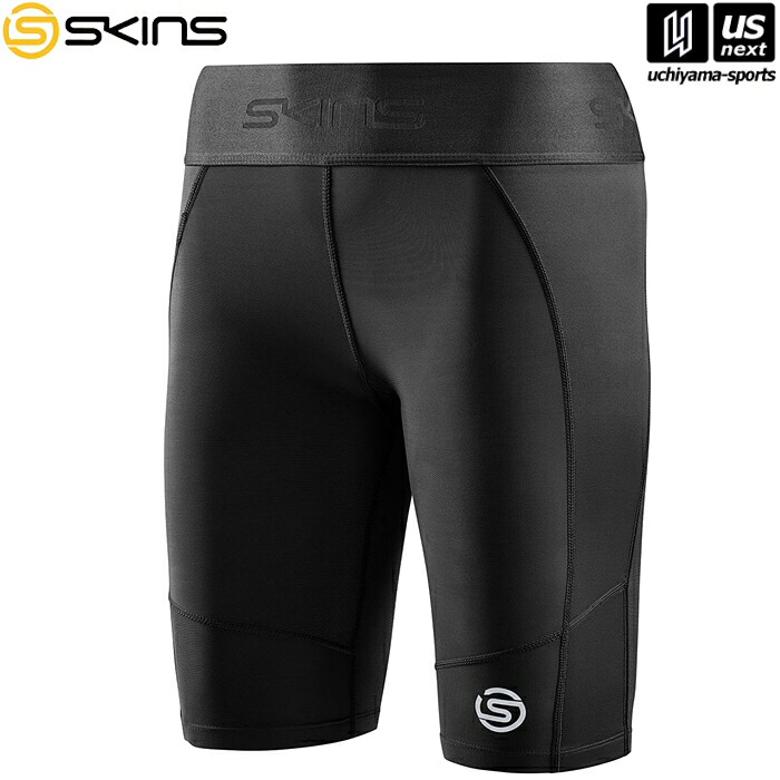 スキンズ【 SKINS 】S-3 レディース ウィメンズ ハーフタイツ ブラック 18271340【タイツ スパッツ ハーフ丈 ハーフスパッツ】【メール便不可】[取り寄せ][自社]｜内山スポーツ店