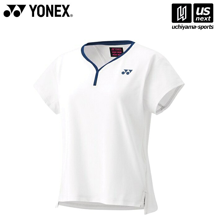 【新生活応援100円クーポン】ヨネックス【 YONEX 】 テニス バドミントン レディース ゲームシャツ 20837 ホワイト 2025年春夏モデル [M便 1/1][取り寄せ][自社]