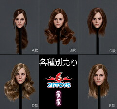 【Z6TOYS】ZC012 A/B/C/D/E 1/6 Movable Eye Beauty Headsculpt 敏敏 1/6スケール 植毛 眼球可動 女性ヘッド