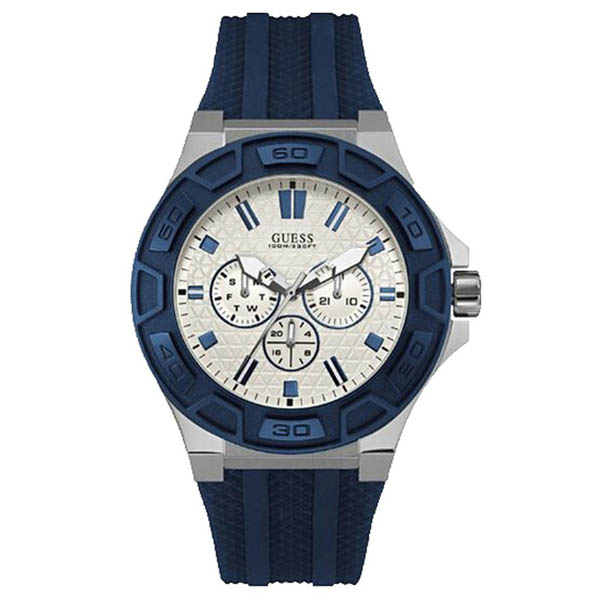 楽天市場 クーポン利用で00円off W0674g4 Guess ゲス 腕時計 Force フォース メンズ 白 ホワイト 白文字盤 青ベゼル プレゼント ブランド Gショック 腕時計 わっしょい村