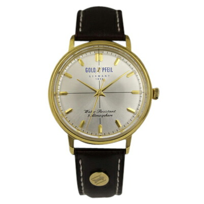 【10％OFFクーポン利用で】G21010GS GOLD PFEIL ゴールドファイル　ウォッチ G21010 Series　イエローゴールド メンズ 腕時計 送料無料 送料込 プレゼント ブランド