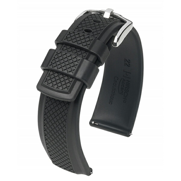 【エントリーで10倍＋2,000円OFFクーポン】40478850-2-20 HIRSCH ヒルシュ HIRSCH Premium Caoutchouc Accent 腕時計用 交換用 替え ベルト バンド 国内正規品 送料無料