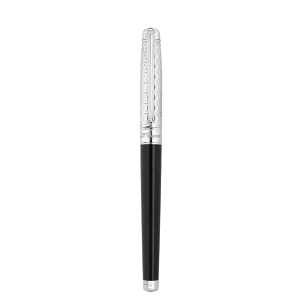 【エントリーで5倍＋2,000円OFF】420070M S.T.DUPONT エス・テー・デュポン  筆 14K 黒いこと しろがね色 国内定め事品 貨物輸送無料