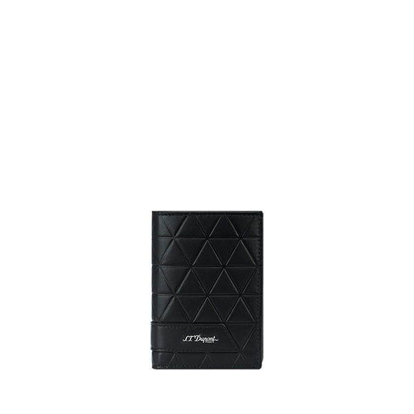 【10％OFFクーポン利用で】161111 S.T.DUPONT エス・テー・デュポン 2つ折りバーティカルウォレット 2CC ブラック 国内正規品 送料無料