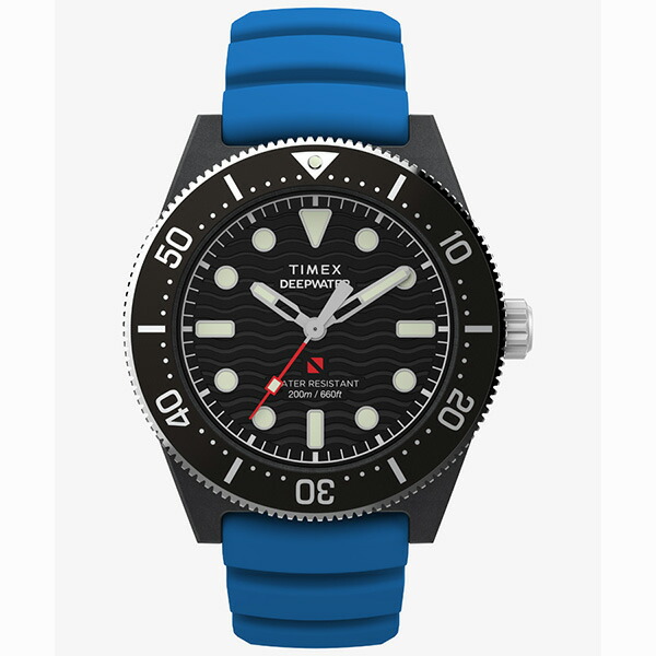 【エントリー5倍＋2,000円OFF】TW2Y02500 TIMEX タイ王国メックス ダイバーズウォッチ 黒いこと/青色 メンズ ウオッチ 国内決まり品 貨物輸送無料 メンズ腕時計-腕時計
