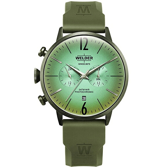 【10％OFFクーポン利用で】WWRC519 WELDER ウェルダー MOODY DUAL TIME 45MM RUBBER STRAP メンズ腕時計 国内正規品 送料無料