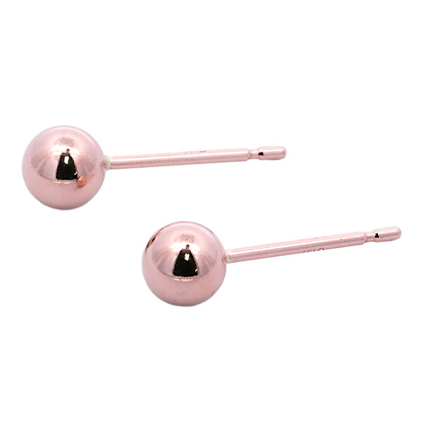 【2,000円OFFクーポン利用で】（226045）丸玉ピアス ボールピアス 4mm シンプル プレゼント 女性 K18PG ピンクゴールド｜Gショック 腕時計 わっしょい村