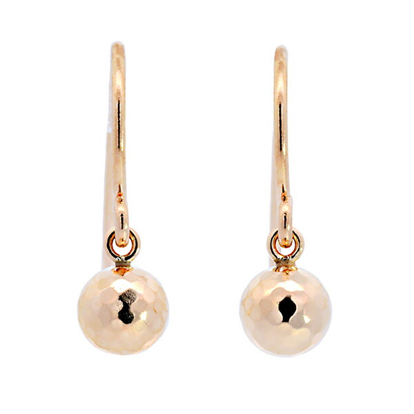 【10％OFFクーポン利用で】（267166）フックピアス ミラーボール 4mm k18 ミラーカットボール 揺れるピアス 金属アレルギー対応 K18 18金