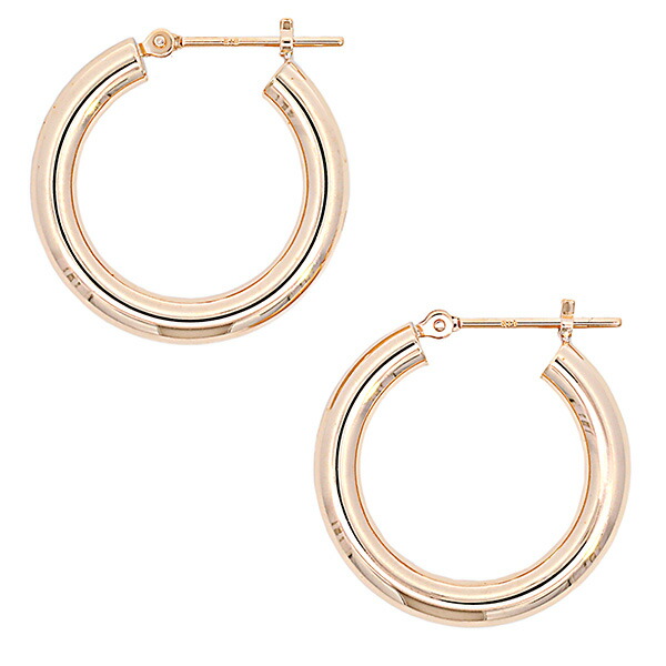 【2,000円OFFクーポン利用で】(k320)パイプピアス 輪っか フープピアス 両耳 1ペア 3mm×20mm 18k フープ レディース メンズ 太め 地金のみ プレゼント リングピアス K18ゴールド|Gショック 腕時計 わっしょい村
