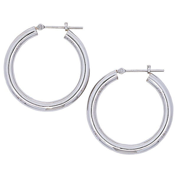 【2,000円OFFクーポン利用で】（p325）遮断式 フープピアス PT900 太さ3mm 直径25mm 太い 大きい 輪っか パイプ ピアス レディース メンズ 3mm&times;25mm プラチナ 地金｜Gショック 腕時計 わっしょい村