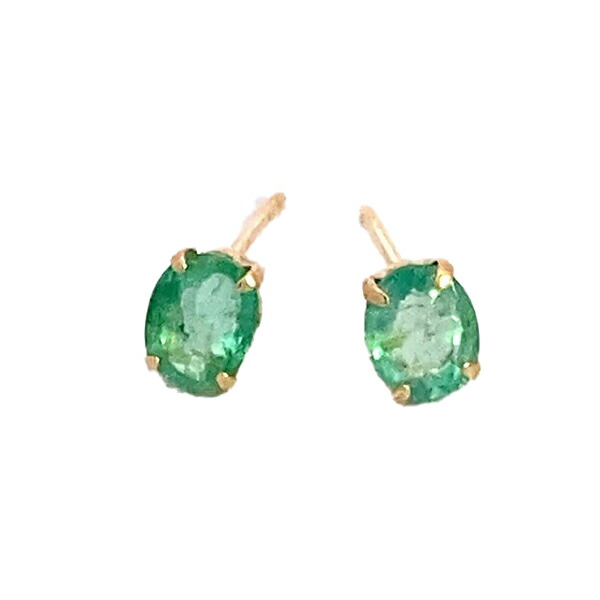 【10%OFFクーポン利用で】エメラルド ピアス スタッド 0.6ct 4本爪 5月 誕生石|Gショック 腕時計 わっしょい村