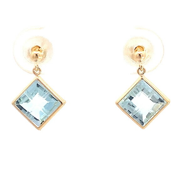 18K トパーズ ピアス ブルー