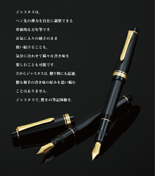 楽天市場】パイロット万年筆ジャスタス95ネットブラックFJ-3MR-NBペン