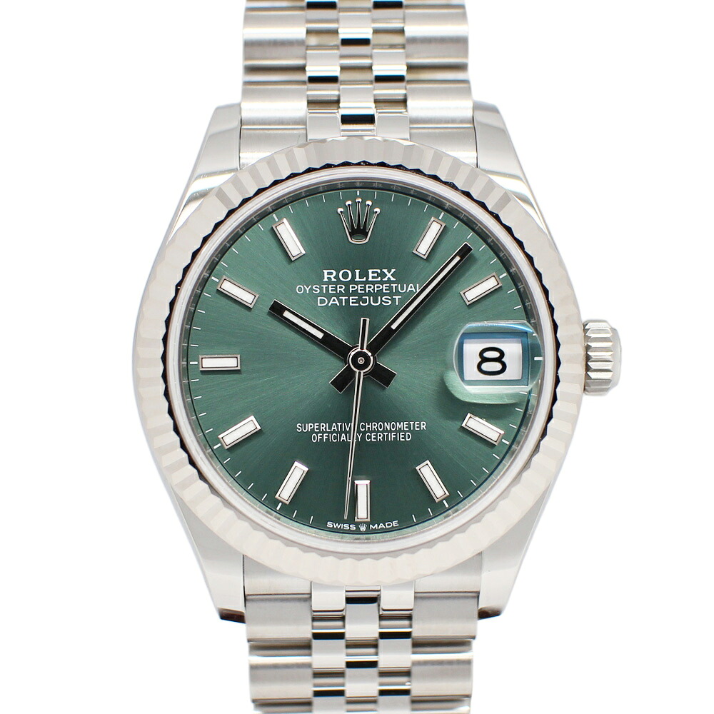 【名古屋】【ROLEX】ロレックス デイトジャスト 31 278274 ランダム ミントグリーン SS WG 自動巻き レディース 保証書付き 2021年【中古】|質ウエダ