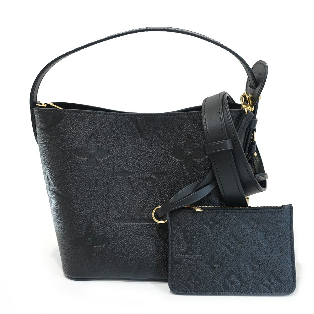 【栄】【LOUIS VUITTON】ルイヴィトン オールインBB ハンドバッグ M13480 モノグラム・アンプラント レザー ゴールド金具 RFID ブラック ゴールド金具 箱 保存袋【中古】