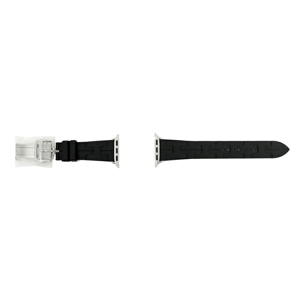 【名東】【HERMES】エルメス シンプルトゥール キリム ブラック 黒 シルバー金具 アップルウォッチベルト 42mm 時計 アクセサリー【新品】【未使用】【中古】