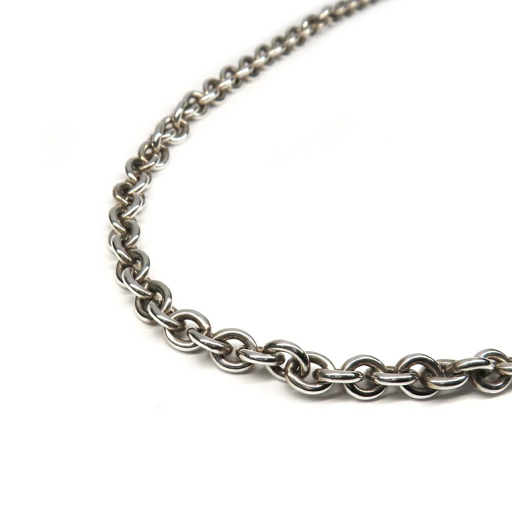 【最大限度３万円割り引き引き換え証】【名古屋】【CHROME HEARTS】クロムハーツ 首飾り NEチェーン店 18inch 925 しろがね色 勘定書き有 メンズ 宝飾品 佩び物 美品【中古】