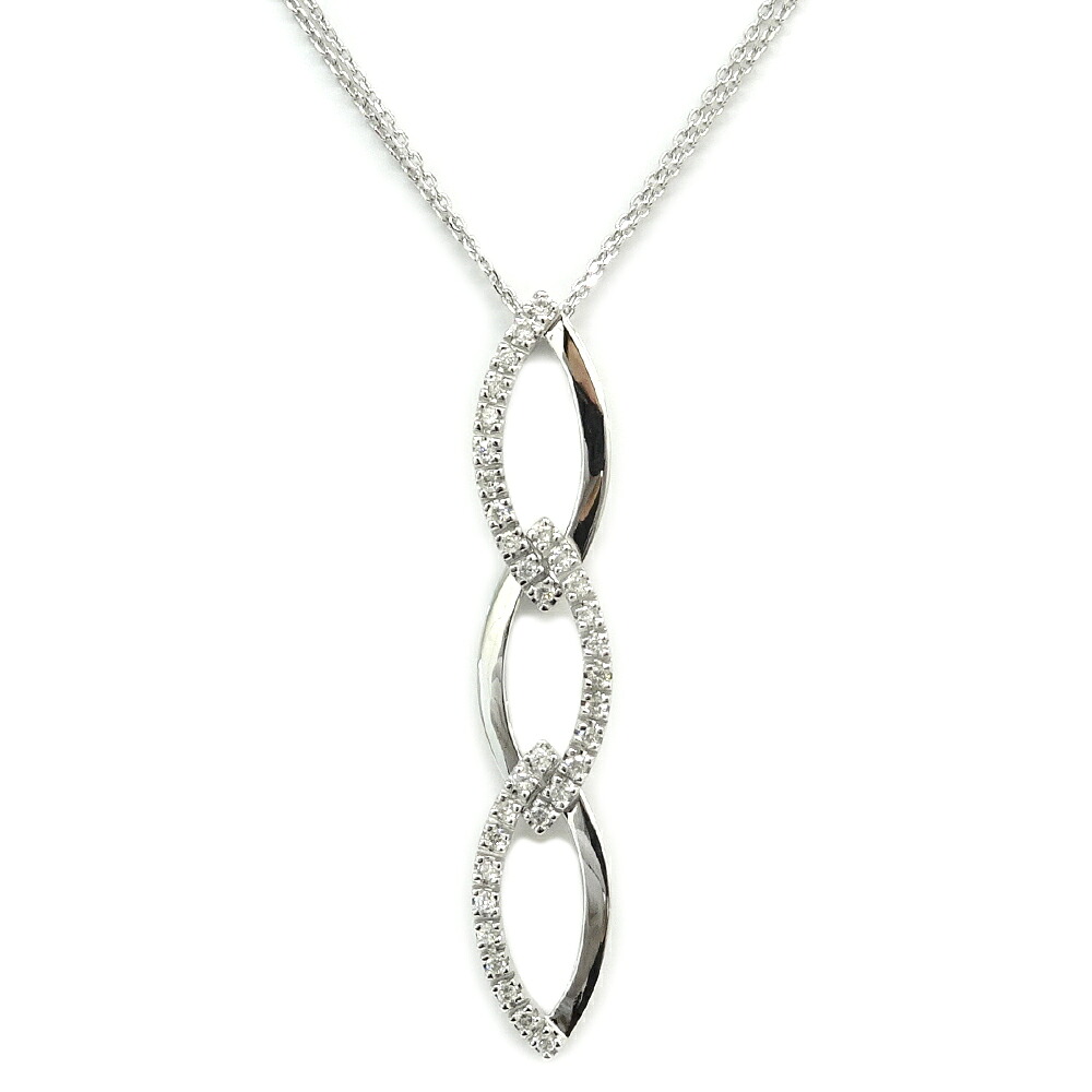 【栄】【VENDOME AOYAMA】ヴァンドーム青山 ネックレス ダイヤモンド 0.30ct K18WG 7.3g ジュエリー レディース 小物 その他【仕上げ済】【中古】