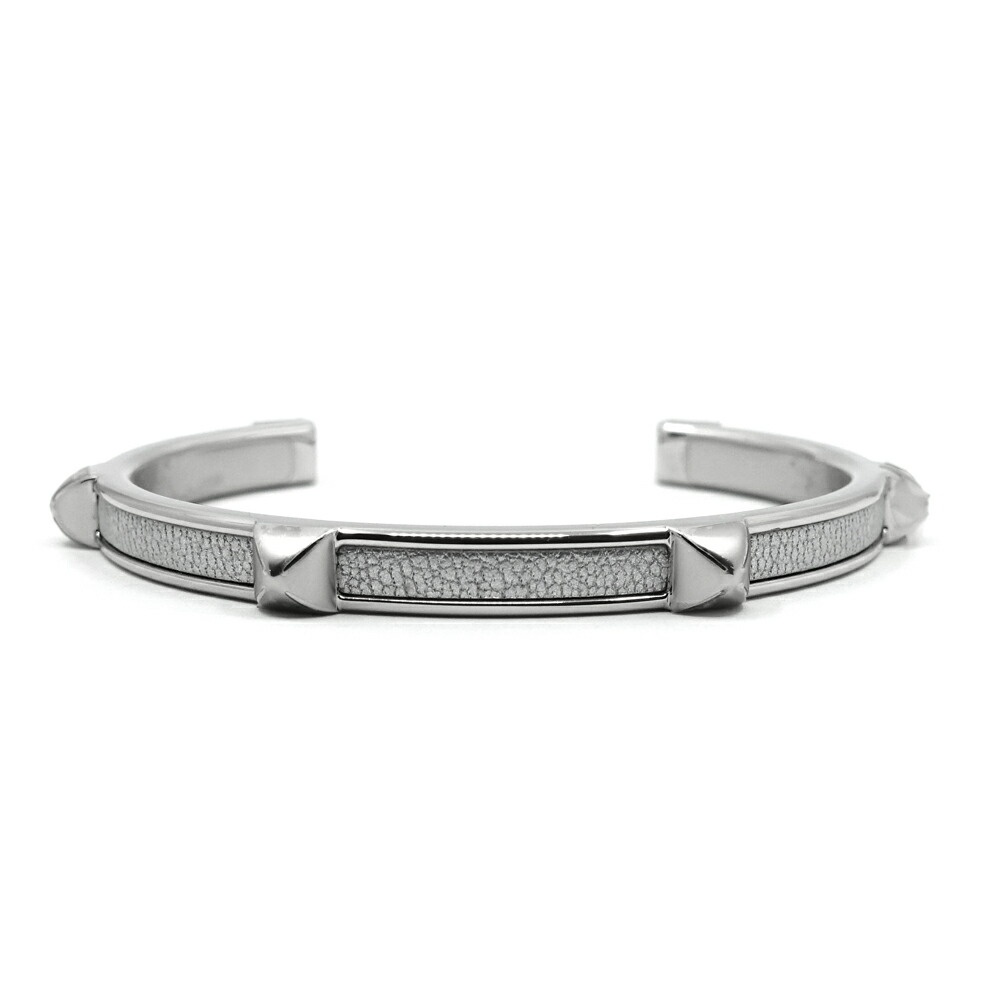 【栄】【HERMES】エルメス 腕輪 アテナ アルジャン バングル なめし革 金属元素 レディース メンズ 付属品 小物【中古】