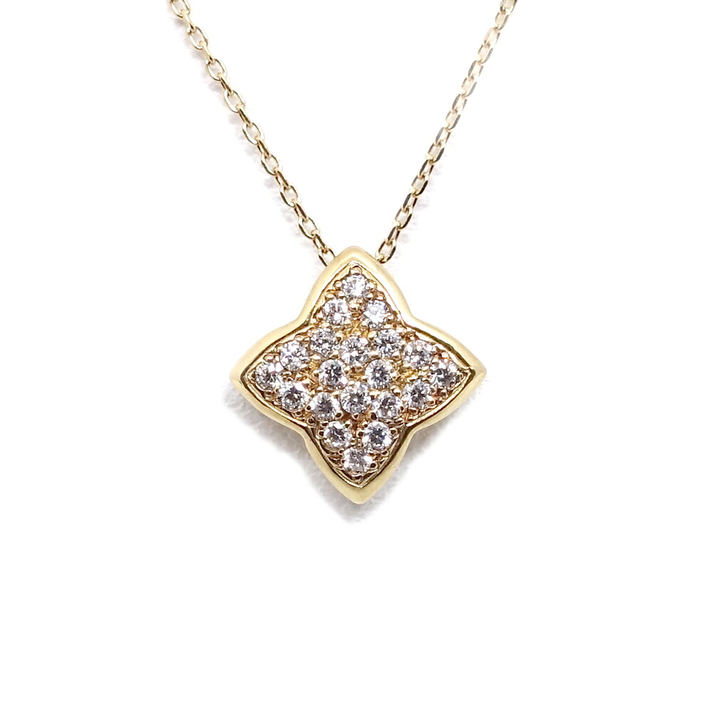【栄】【VENDOME AOYAMA】ヴァンドーム青山 ネックレス アリュメ K18YG ダイヤモンド 0.18ct イエローゴールド 45.5cm 約3.0g ジュエリー レディース【中古】