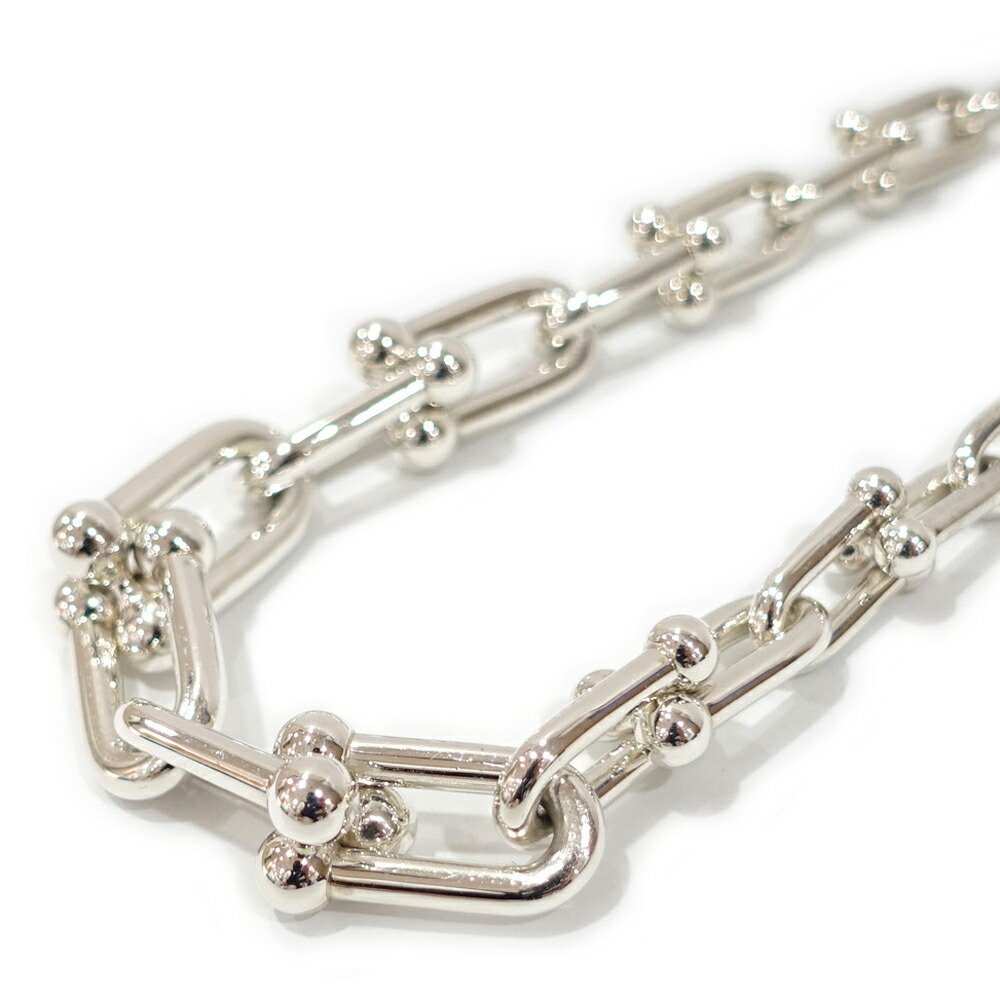 【最大限度３万円銀行割引クーポン券】【栄】【TIFFANY】ティファニー ハードウエア グラジュエイテッド 繋がり 頸飾り スターリングしろがね色 約50.0糎 メンズ【中古】