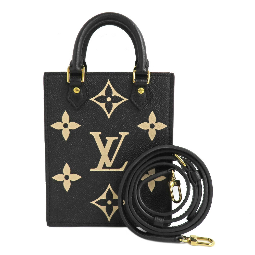 【名古屋】【LOUIS VUITTON】ルイヴィトン モノグラム・アンプラント プティット・サックプラ M81416 ブラック ショルダーバッグ ミニバッグ クロスボディ【中古】