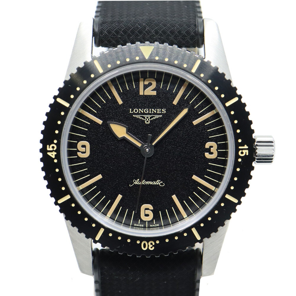【栄】【LONGINES】ロンジン 素はだダイバー L2.822.4.56.9 黒いこと 思われ人 メンズ ウォッチ【中古】