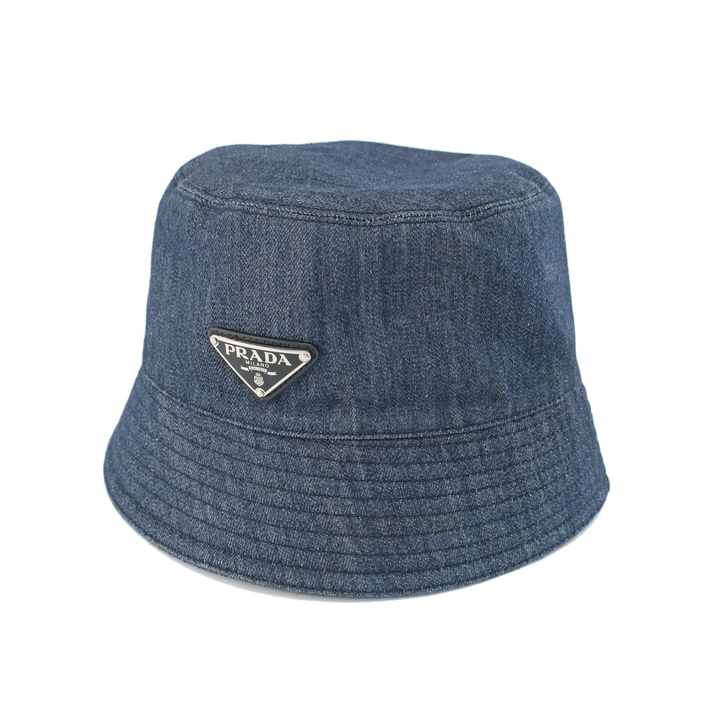 【最大限度３万円銀行割引クーポン券】【天白】【PRADA】プラダ ジーンズ 井戸釣瓶かぶり笠 かぶり笠 青碧 かぶり笠 L大いさ 三角形ロゴタイプ 2HC137 AJ6 三角形ロゴタイプ 綿100％【中古】
