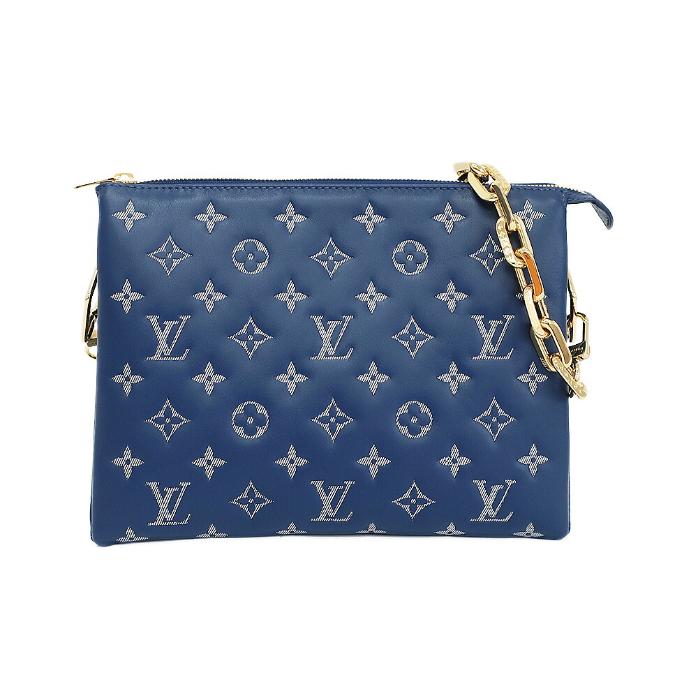 【最大限度３万円銀行割引クーポン券】【天白】【LOUIS VUITTON】ルイヴィトン クッサンPM ショルダーバッグ モノグラム M59392 米国海軍系 ゴールド金具 なめし革 ジーンズ 鞄 レディース【中古】