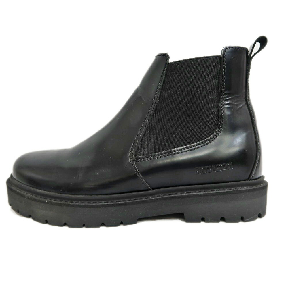 【最大限度３万円銀行割引クーポン券】【名東】【BIRKENSTOCK】ビルケンシュトック 傍えゴア 遊撃手ブーツ 0519 01 大いさ37E 黒 黒いこと なめし革 レディース シューズ【中古】