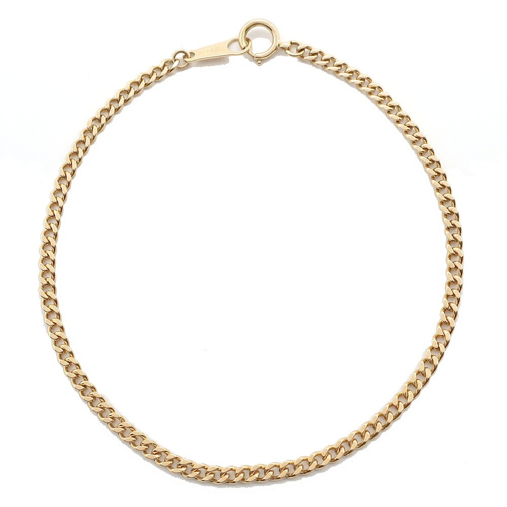 【最大限度４万円割り引き引き換え証】【天白】【JEWELRY】宝飾品 喜平 キヘイ 17糎 約2.9g 腕輪 2面とり捨てる シングル K18YG 黄色ゴールド 佩び物【中古】