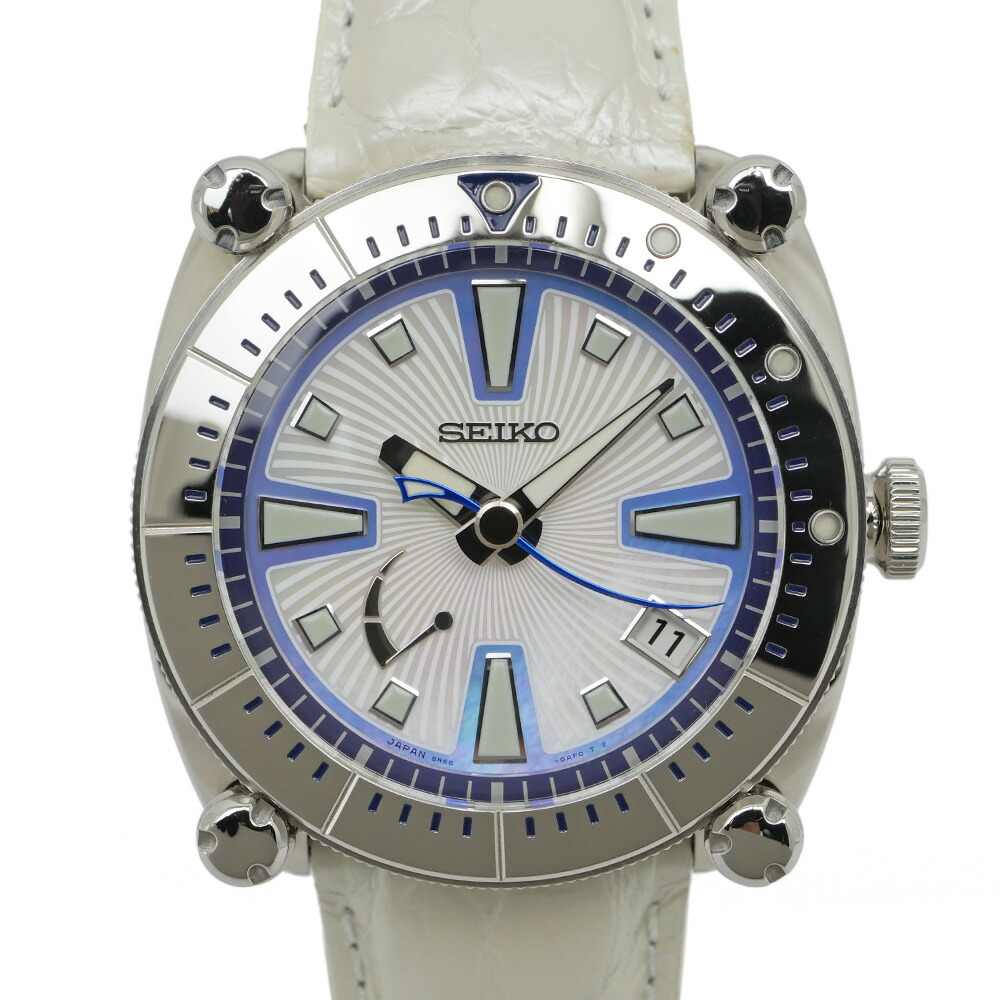 【最大限度３万円割り引き引き換え証】【名東】【SEIKO】セイコー ガランテ SBLA069 5R65-0AH0 外殻文字記号盤 発条運転 自動小銃一巻き SS/なめし革 メンズ 男 ウォッチ【中古】