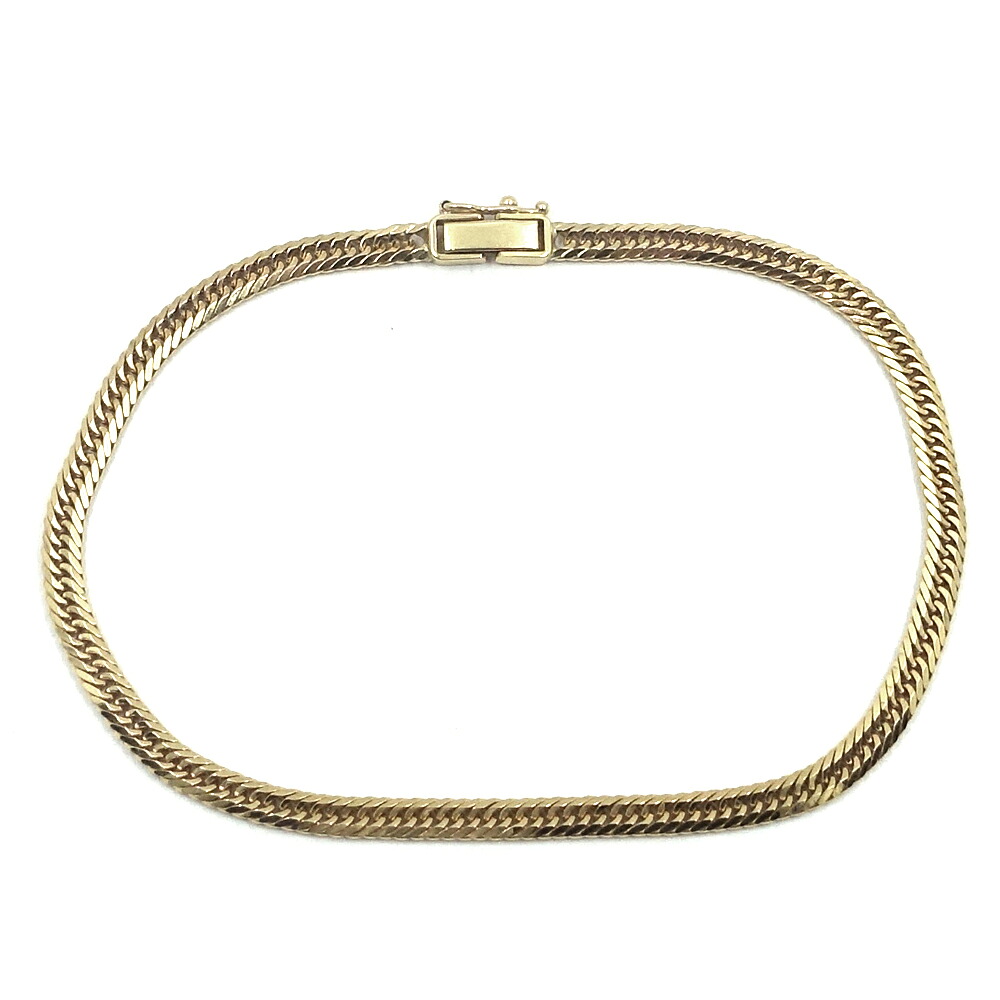 【最大限度３万円銀行割引引き換え証】【栄】【JEWELRY】ボビーソックス K18 8面トリプル 喜平 約10.1g 約23.5珊 キヘイ 黄色ゴールド メンズ【中古】