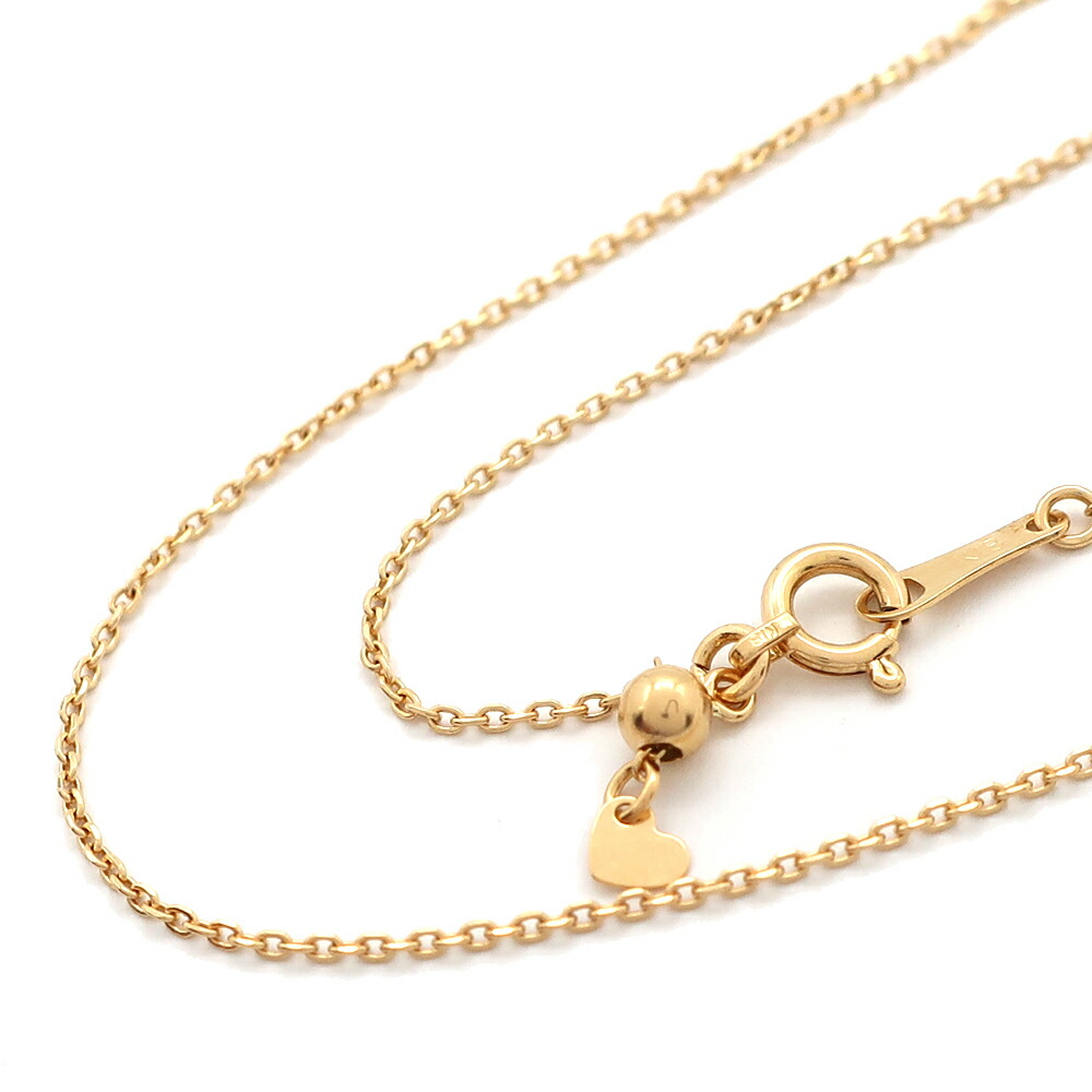 【最大限度３万円割り引き引き換え証】【天白】【JEWELRY】 宝飾品 アズキチェーン店 小豆 約1.6g 約45糎 K18YG YG 黄色ゴールド 首飾り 洗い濯ぎ済 メンズ レディース【中古】