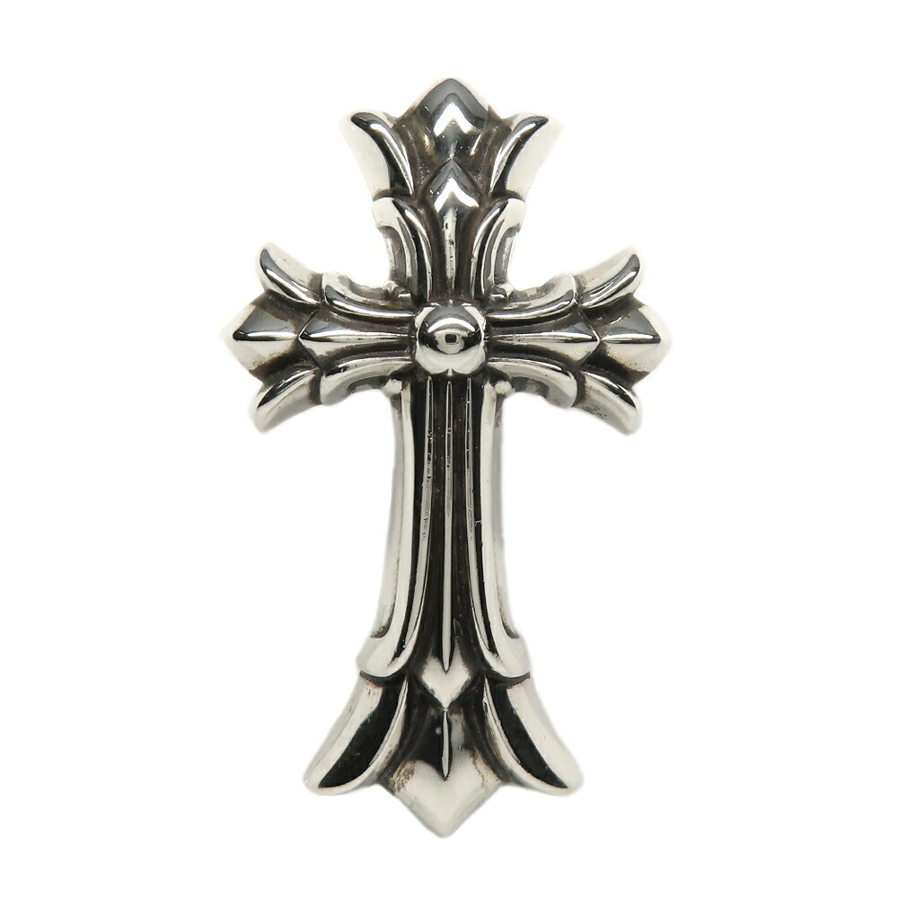 【名古屋】【CHROME HEARTS】クロムハーツ ネックレストップ ペンダントトップ スモール ダブルCHクロス 925 シルバー メンズ ジュエリー アクセサリー 美品【中古】｜質ウエダ