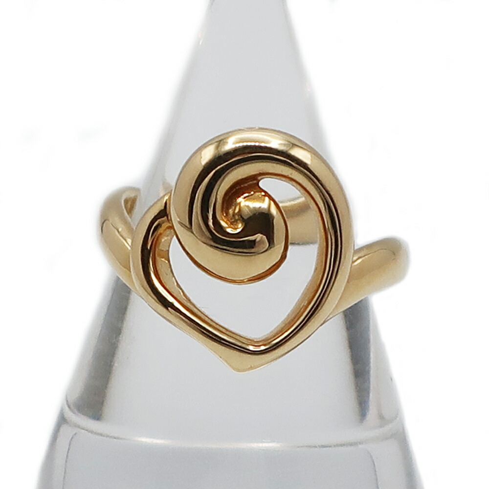 【天白】【JEWELRY】宝飾品 輪っか 指環 K18 黄色ゴールド 金 約10号 約6.1g 付属品 本体のみ【中古】