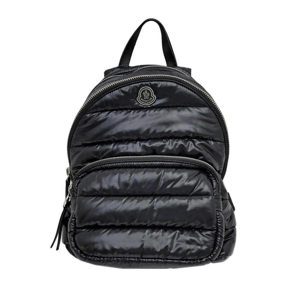 【最大限度３万円銀行割引引き換え証】【名東】【MONCLER】モンク軌跡 うしろ側容器に並べる KILIA  MM ZAINO 黒いこと 黒 ロゴタイプ 背嚢 余分の物【中古】