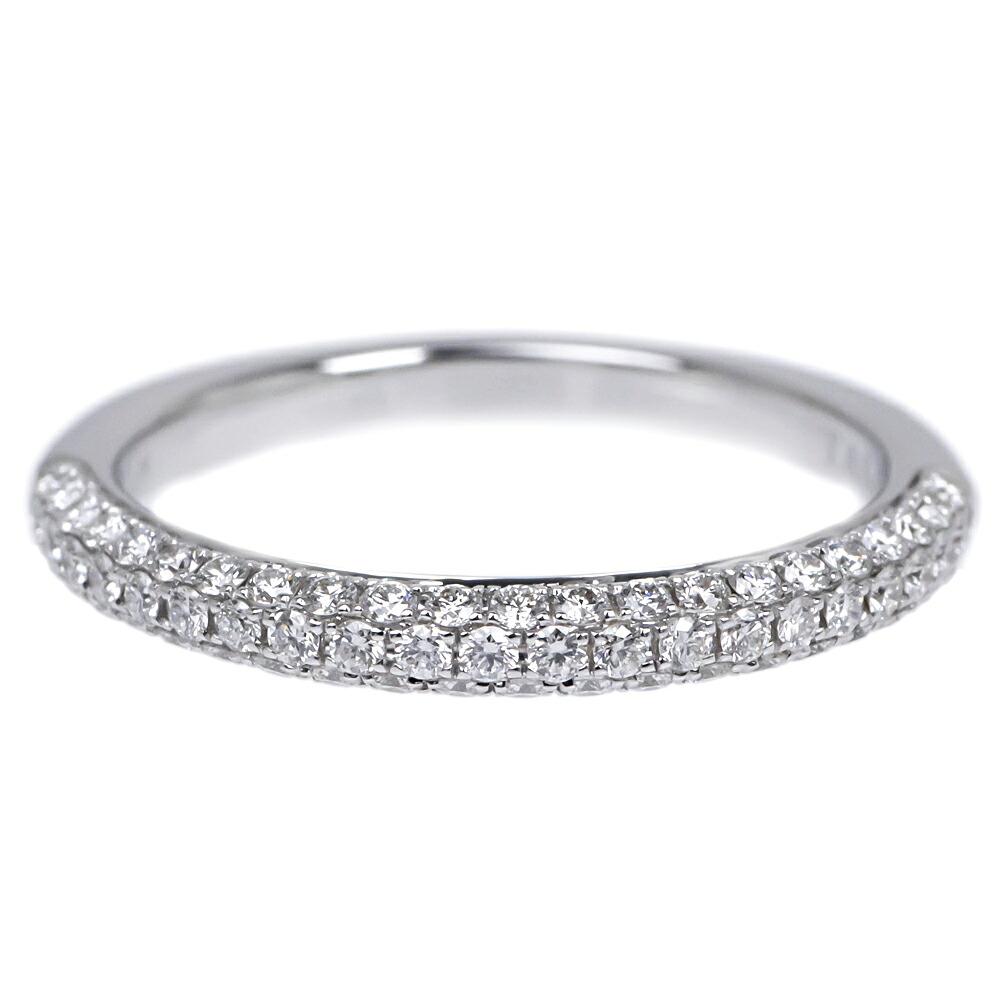 【名東】【TASAKI】タサキ ダイヤモンド パヴェ リング 11号 ダイヤ 0.34ct 750WG K18 ホワイトゴールド 2.5g 田崎 ジュエリー【中古】｜質ウエダ