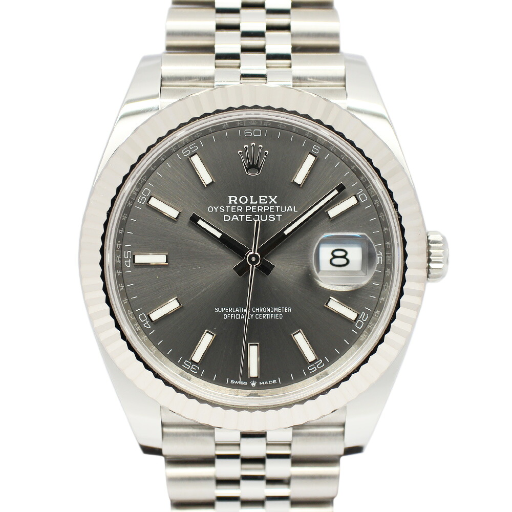 【名古屋】【ROLEX】ロレックス デイトジャスト 41 126334 ランダム スレート SS WG 自動巻き メンズ ジュビリー 保証書付き 2024年【中古】｜質ウエダ